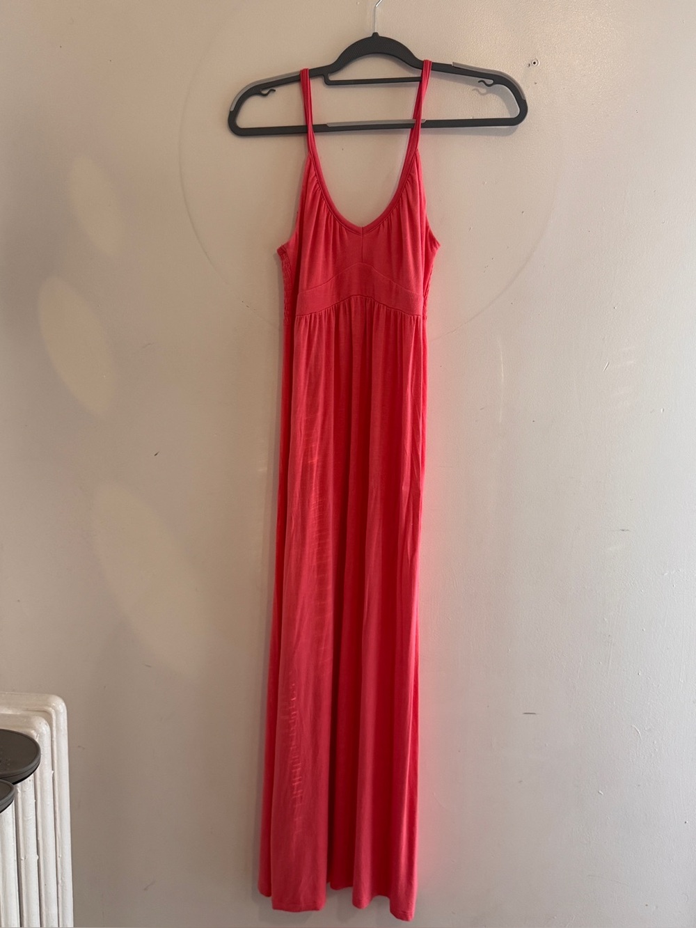 Old Navy Coral Red Spaghetti-Strap Maxi Dress